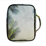 Vintage Coconut Tree Print Front Pocket Bible Bag