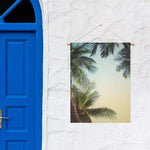 Vintage Coconut Tree Print Garden Flag