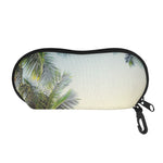 Vintage Coconut Tree Print Glasses Case