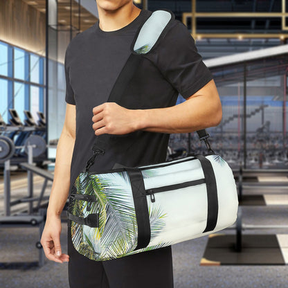 Vintage Coconut Tree Print Gym Bag