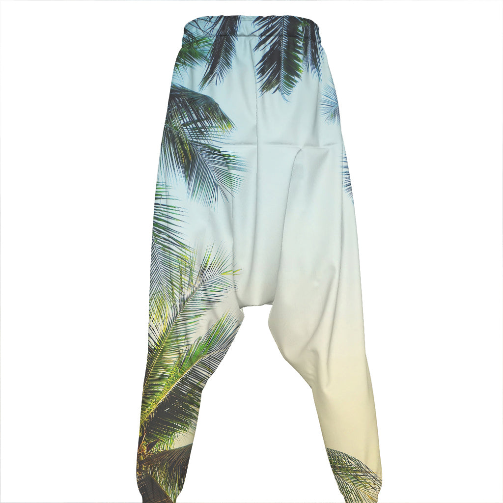 Vintage Coconut Tree Print Hammer Pants