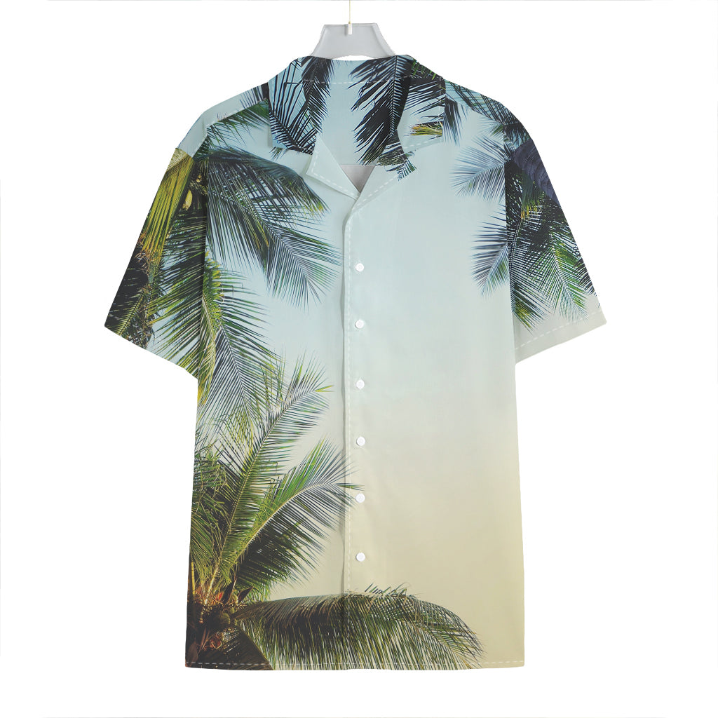 Vintage Coconut Tree Print Hawaiian Shirt