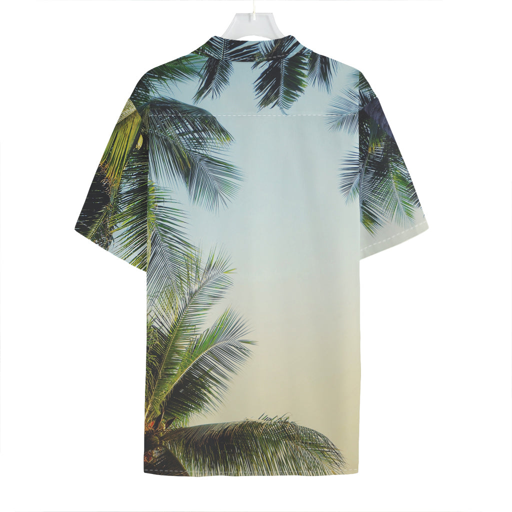 Vintage Coconut Tree Print Hawaiian Shirt