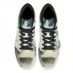 Vintage Coconut Tree Print High Top Leather Sneakers