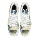 Vintage Coconut Tree Print High Top Leather Sneakers
