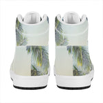Vintage Coconut Tree Print High Top Leather Sneakers