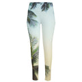 Vintage Coconut Tree Print High-Waisted Pocket Leggings