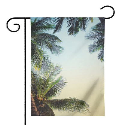 Vintage Coconut Tree Print House Flag