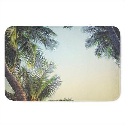 Vintage Coconut Tree Print Indoor Door Mat