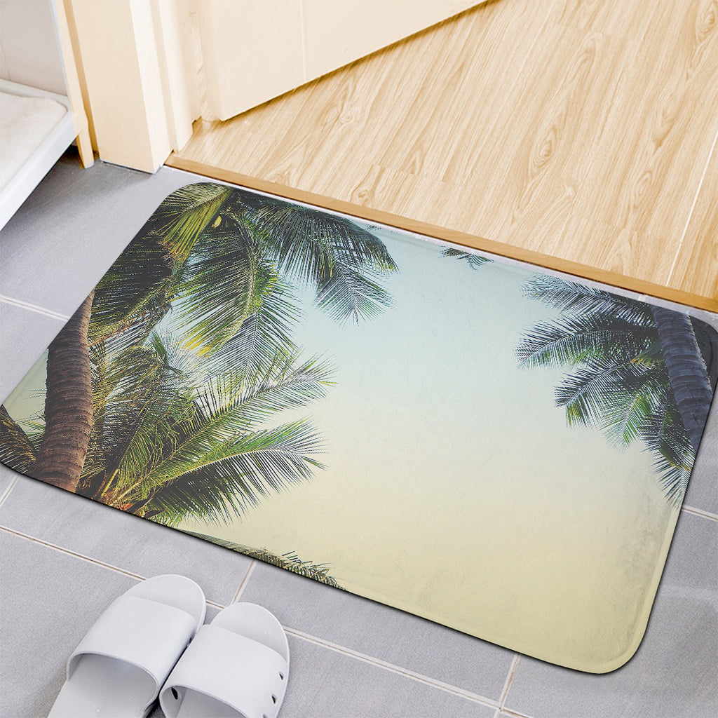 Vintage Coconut Tree Print Indoor Door Mat