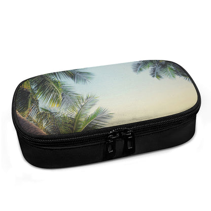 Vintage Coconut Tree Print Insulin Cooler Travel Case