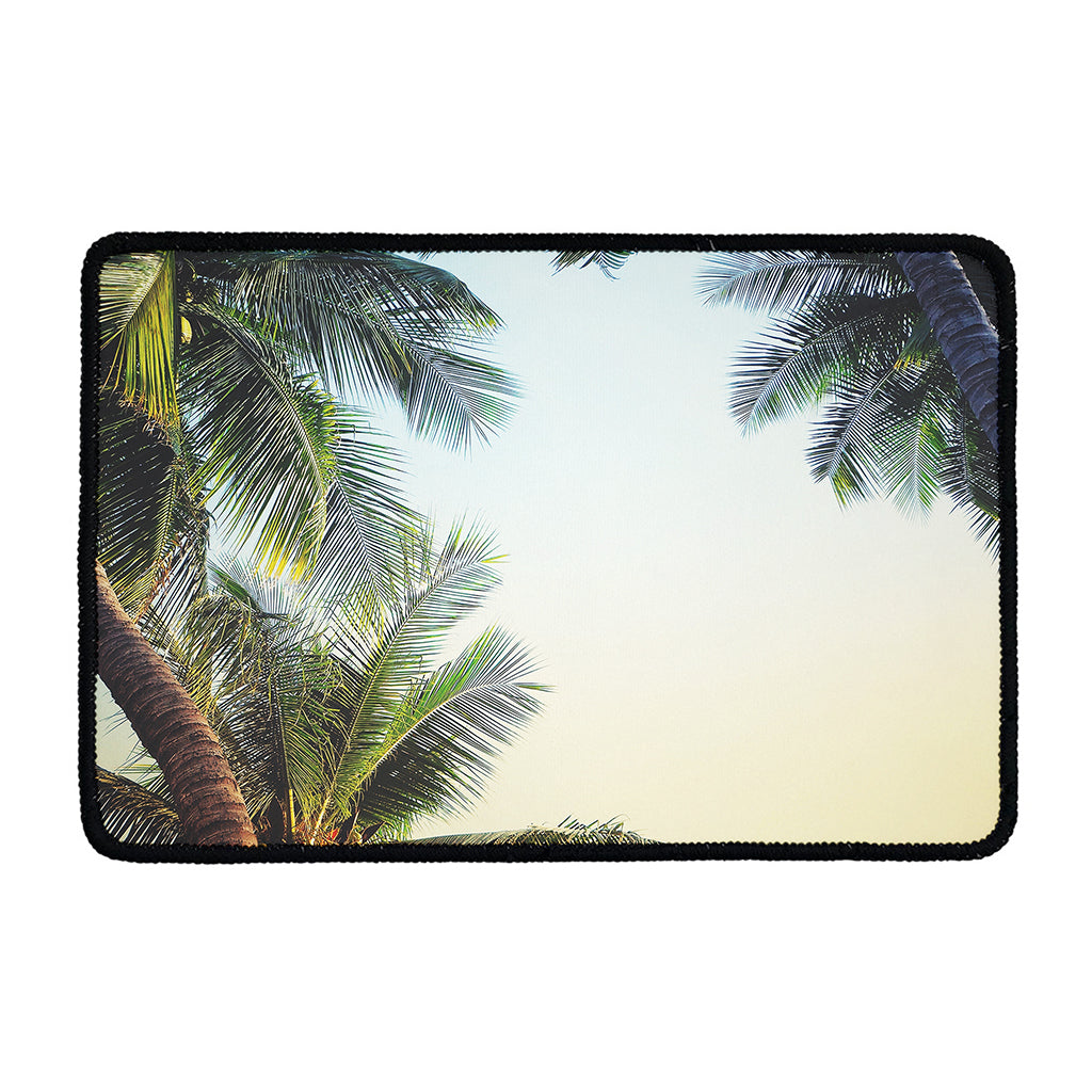 Vintage Coconut Tree Print Kitchen Mat