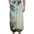 Vintage Coconut Tree Print Lantern Pants