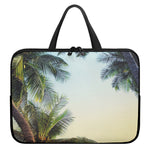 Vintage Coconut Tree Print Laptop Sleeve With Handle