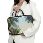 Vintage Coconut Tree Print Laptop Sleeve With Handle