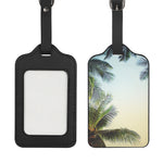 Vintage Coconut Tree Print Luggage Tag