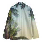 Vintage Coconut Tree Print Men's Blazer