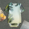 Vintage Coconut Tree Print Men's Bodysuit