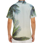 Vintage Coconut Tree Print Men's Deep V-Neck Shirt
