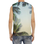 Vintage Coconut Tree Print Men's Fitness Tank Top