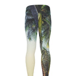 Vintage Coconut Tree Print Men's leggings