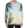 Vintage Coconut Tree Print Men's Long Sleeve T-Shirt