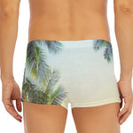 Vintage Coconut Tree Print Men's Short Boxer Briefs