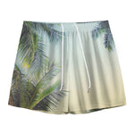 Vintage Coconut Tree Print Mesh Shorts