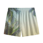 Vintage Coconut Tree Print Mesh Shorts