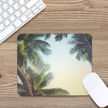 Vintage Coconut Tree Print Mouse Pad
