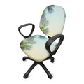 Vintage Coconut Tree Print Office Chair Cover