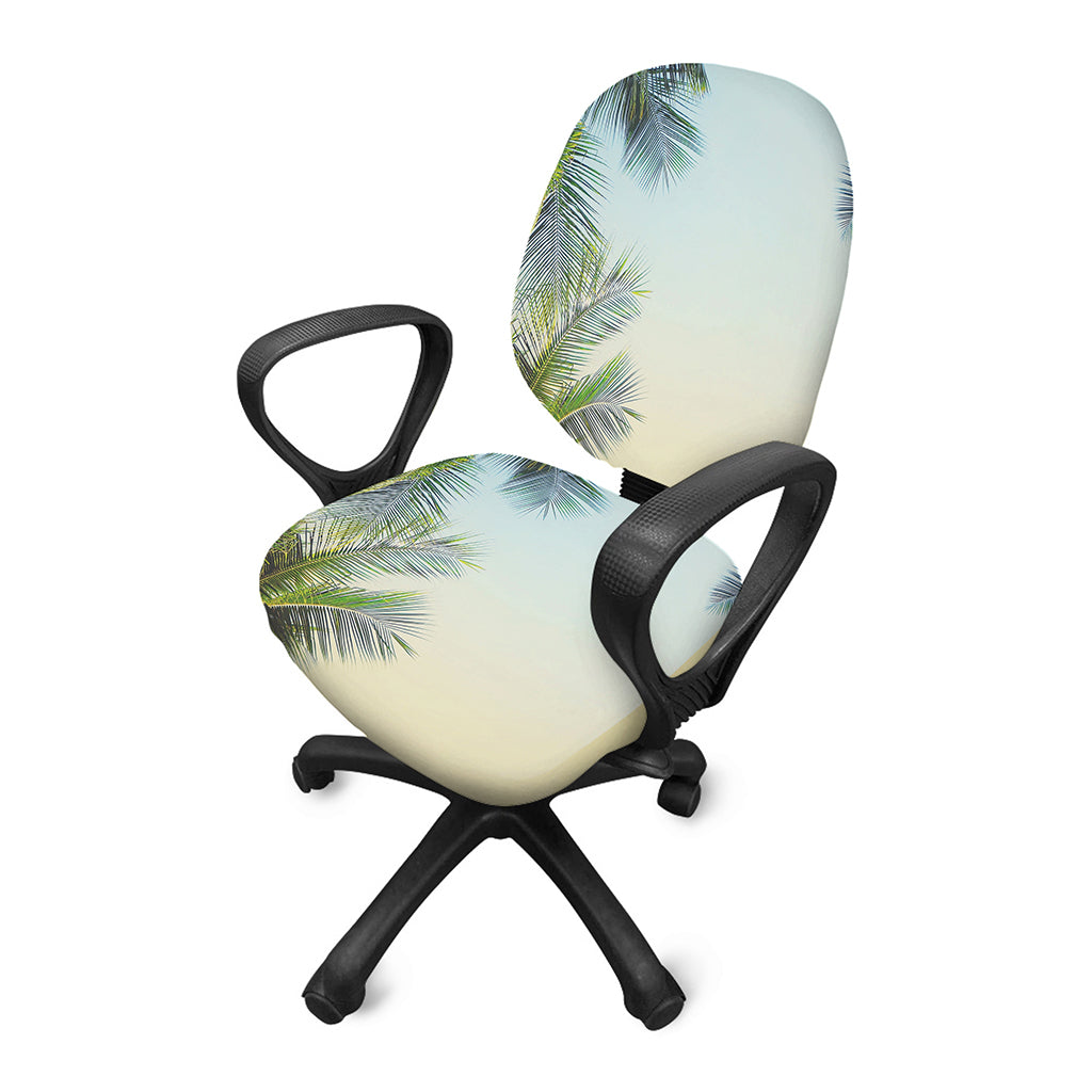 Vintage Coconut Tree Print Office Chair Cover