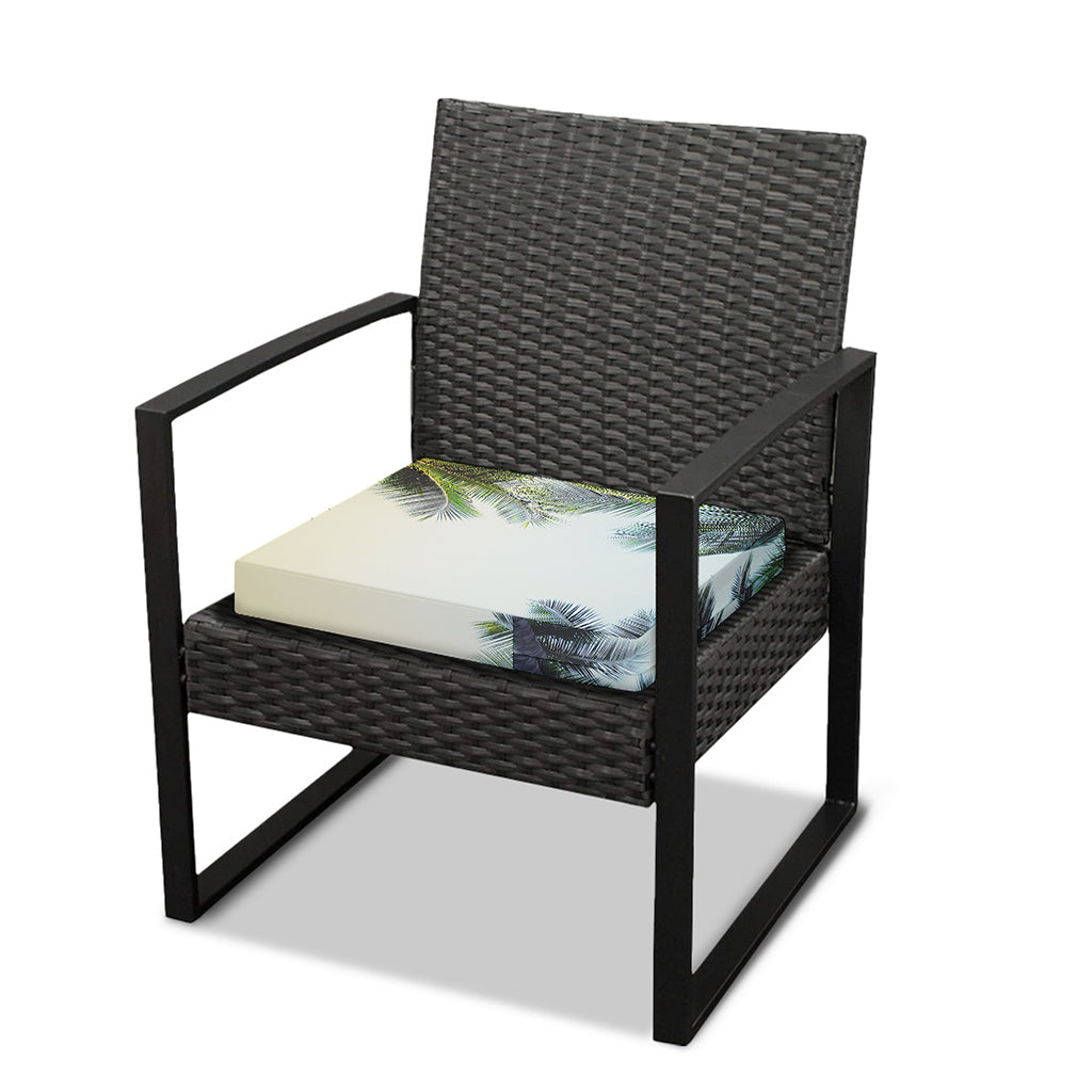 Vintage Coconut Tree Print Outdoor Seat Cushion Cover