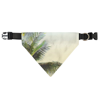 Vintage Coconut Tree Print Over The Collar Dog Bandana