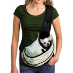 Vintage Coconut Tree Print Pet Sling Carrier