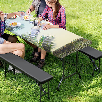 Vintage Coconut Tree Print Picnic Table Cover