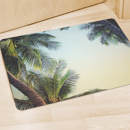 Vintage Coconut Tree Print Polyester Doormat