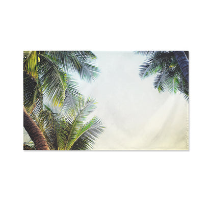 Vintage Coconut Tree Print Polyester Flag