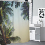 Vintage Coconut Tree Print Premium Shower Curtain