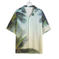 Vintage Coconut Tree Print Rayon Hawaiian Shirt