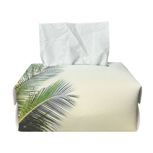 Vintage Coconut Tree Print Rectangle Tissue Box Cover