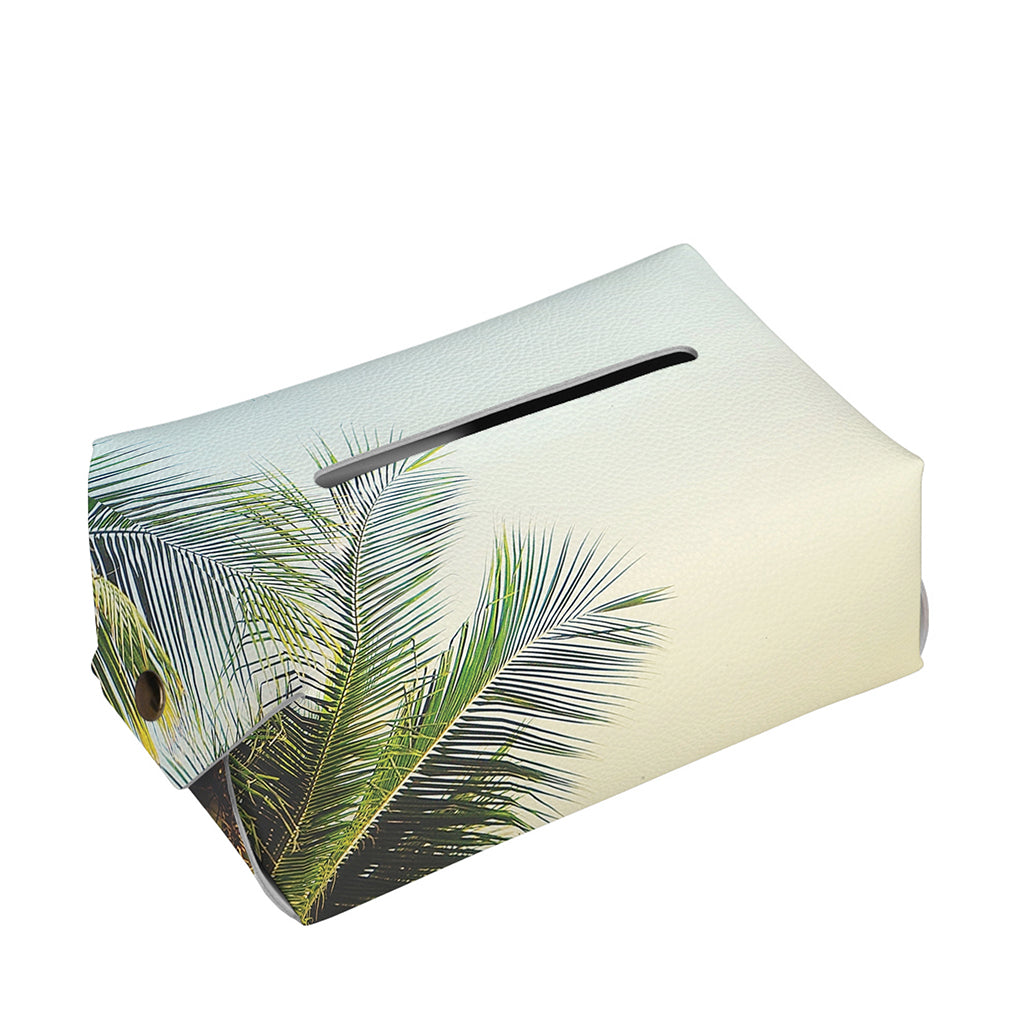 Vintage Coconut Tree Print Rectangle Tissue Box Cover