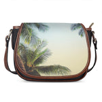 Vintage Coconut Tree Print Saddle Bag