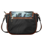 Vintage Coconut Tree Print Saddle Bag