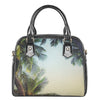 Vintage Coconut Tree Print Shoulder Handbag