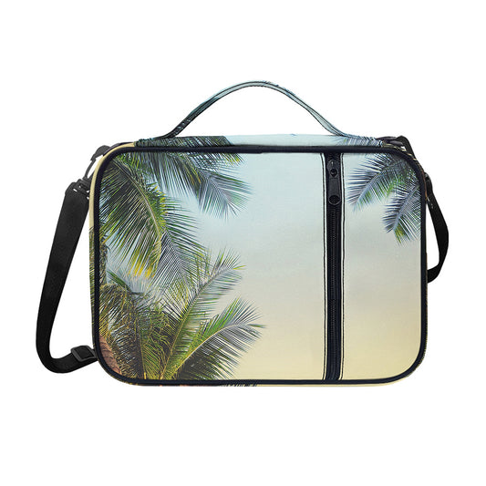 Vintage Coconut Tree Print Shoulder Strap Bible Bag