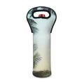 Vintage Coconut Tree Print Single Neoprene Wine Tote