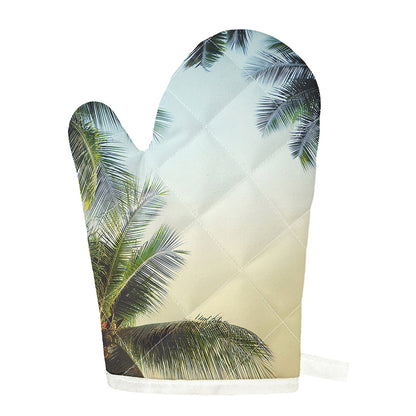 Vintage Coconut Tree Print Single Oven Mitt