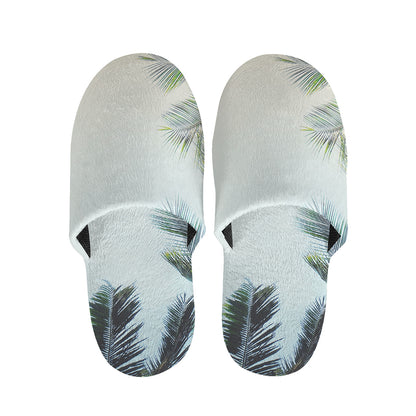 Vintage Coconut Tree Print Slippers