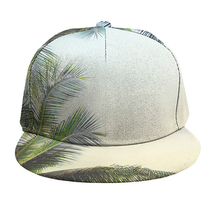 Vintage Coconut Tree Print Snapback Cap